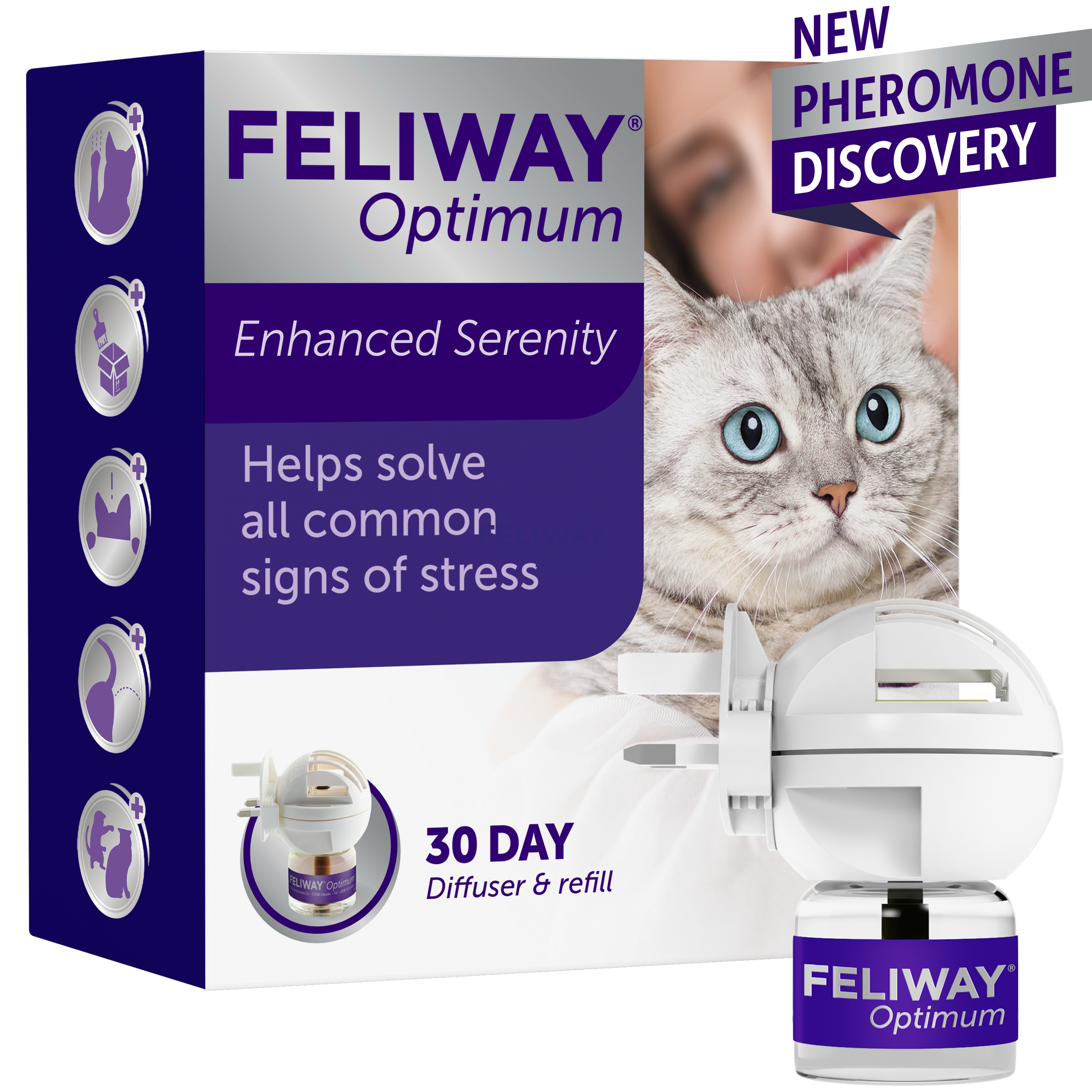  FELIWAY Classic Cat Calming Pheromone, 30 Day Refill - 1 Pack  : Pet Supplies
